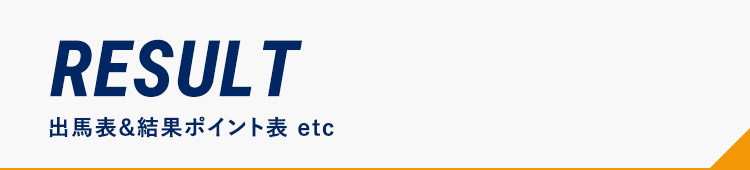 出馬表 & 結果ポイント表 etc